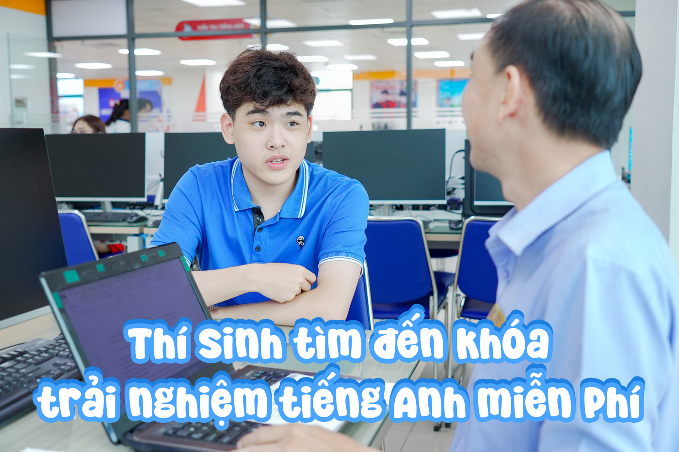 Thí sinh tìm đến khóa trải nghiệm tiếng Anh miễn phí - Ảnh 1