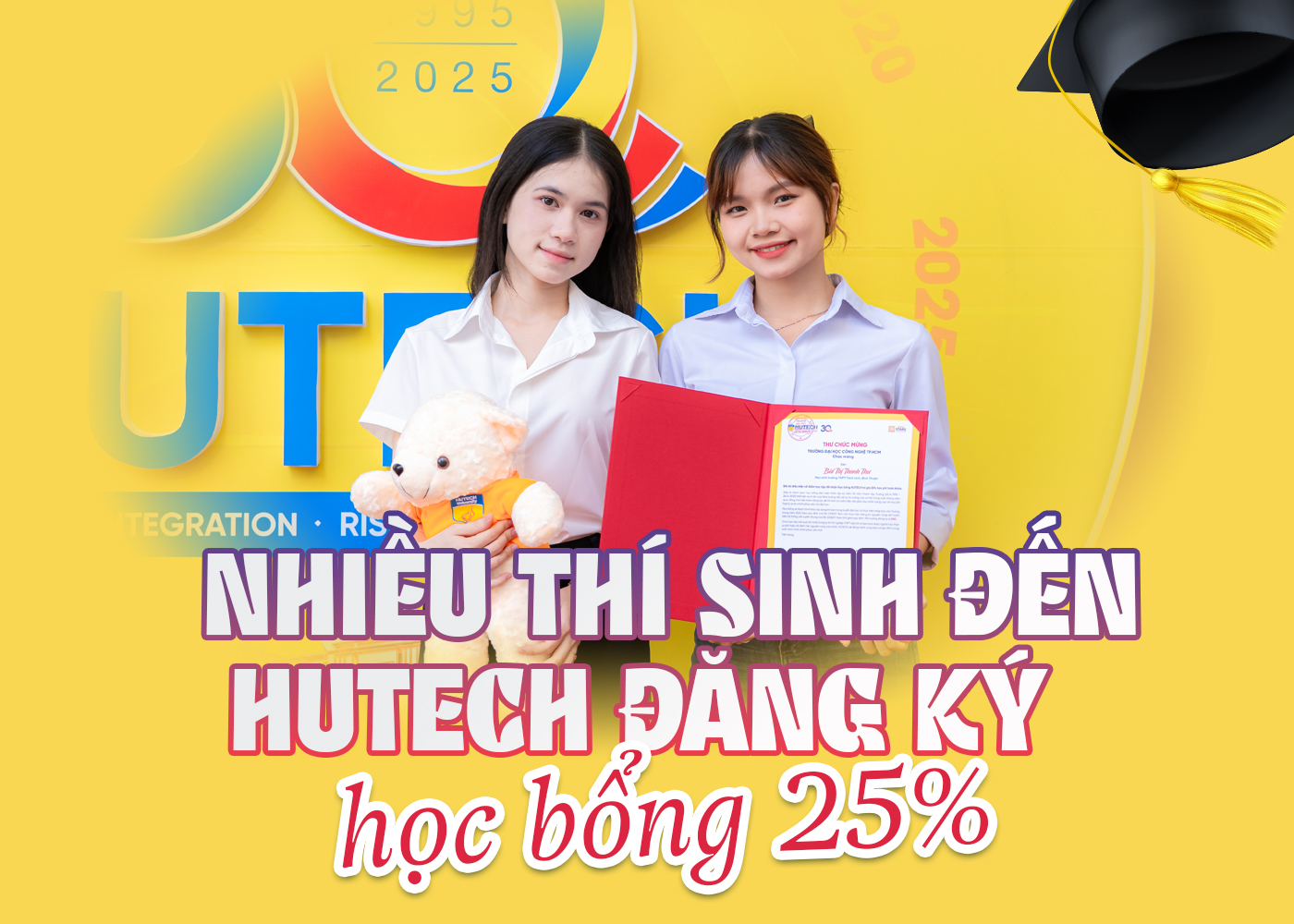 Nhiều thí sinh đến HUTECH đăng ký học bổng 25% - Ảnh 1