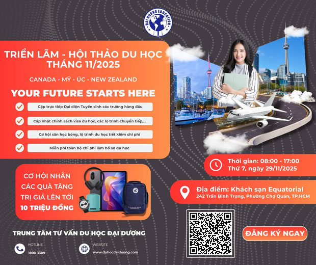 Triển lãm Du học 2025 mở rộng cơ hội cho học sinh Việt Triển lãm Du học 2025 mở rộng cơ hội cho học sinh Việt