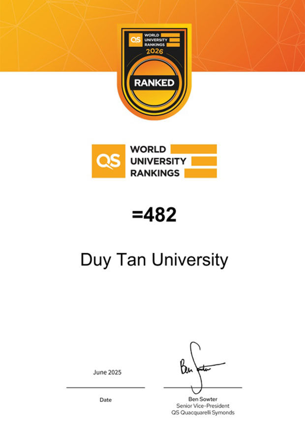 ĐH Duy Tân tiếp tục trong Top 500 thế giới trên Bảng QS World University Rankings 2026