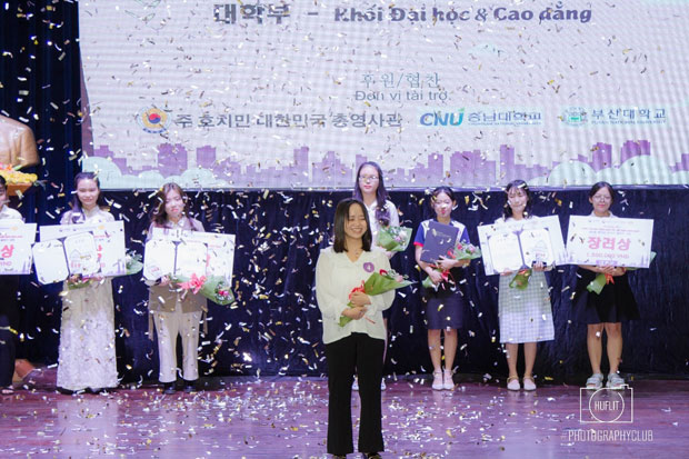Đại hội lần III cuộc thi nói tiếng Hàn năm 2020 tại HUFLIT - ảnh 4