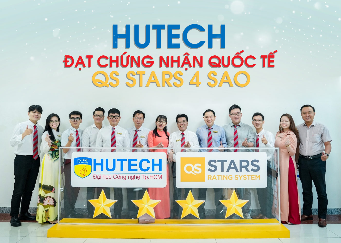 HUTECH đạt chứng nhận quốc tế QS Stars 4 Sao - Ảnh 1