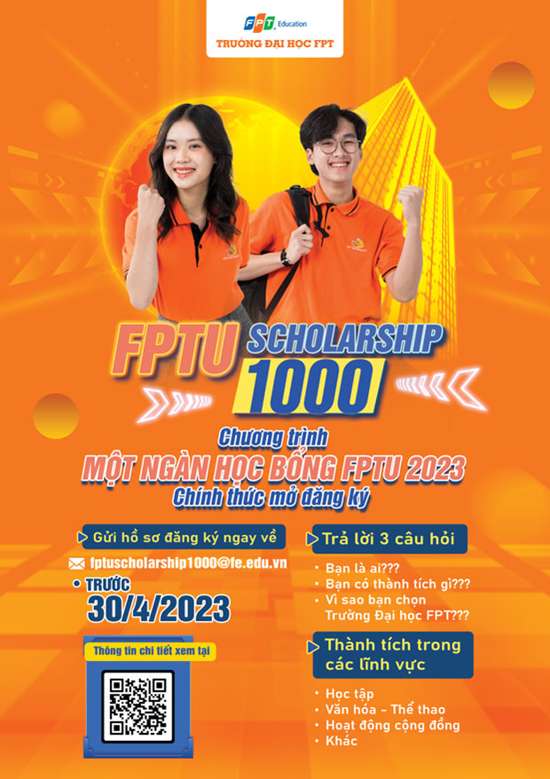 Đại học FPT mở đăng ký chương trình 1.000 học bổng FPTU 2023 - ảnh 1