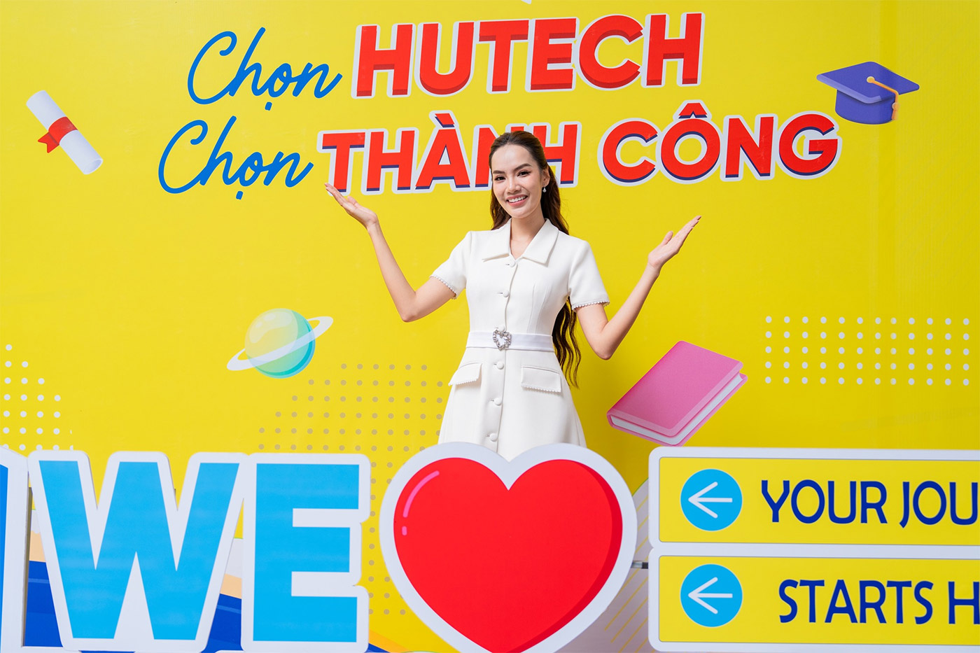 HUTECH tặng học bổng thạc sĩ 100% học phí cho hoa hậu Lê Hoàng Phương - ảnh 1