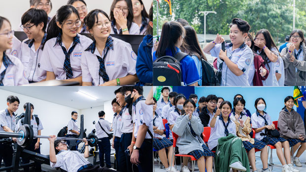 Học sinh THPT xóa tan bỡ ngỡ trước thềm đại học cùng HUFLIT Campus Tour 2024 - ảnh 1