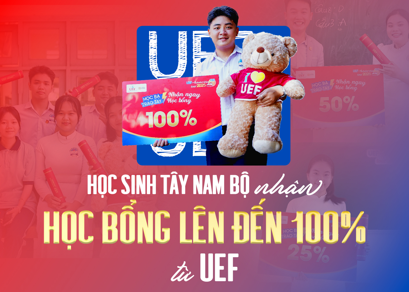 Học sinh Tây Nam Bộ nhận học bổng lên đến 100% từ UEF - Ảnh 1