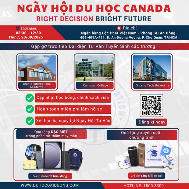 Ngày hội du học Canada 2025 - Quyết định đúng, sáng tương lai
