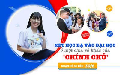 Xét học bạ vào đại học ở một chia sẻ khác của chính chủ