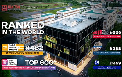 ĐH Duy Tân tiếp tục trong Top 500 thế giới trên Bảng QS World University Rankings 2026