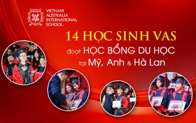 14 học sinh VAS đoạt học bổng du học tại Mỹ, Anh và Hà Lan
