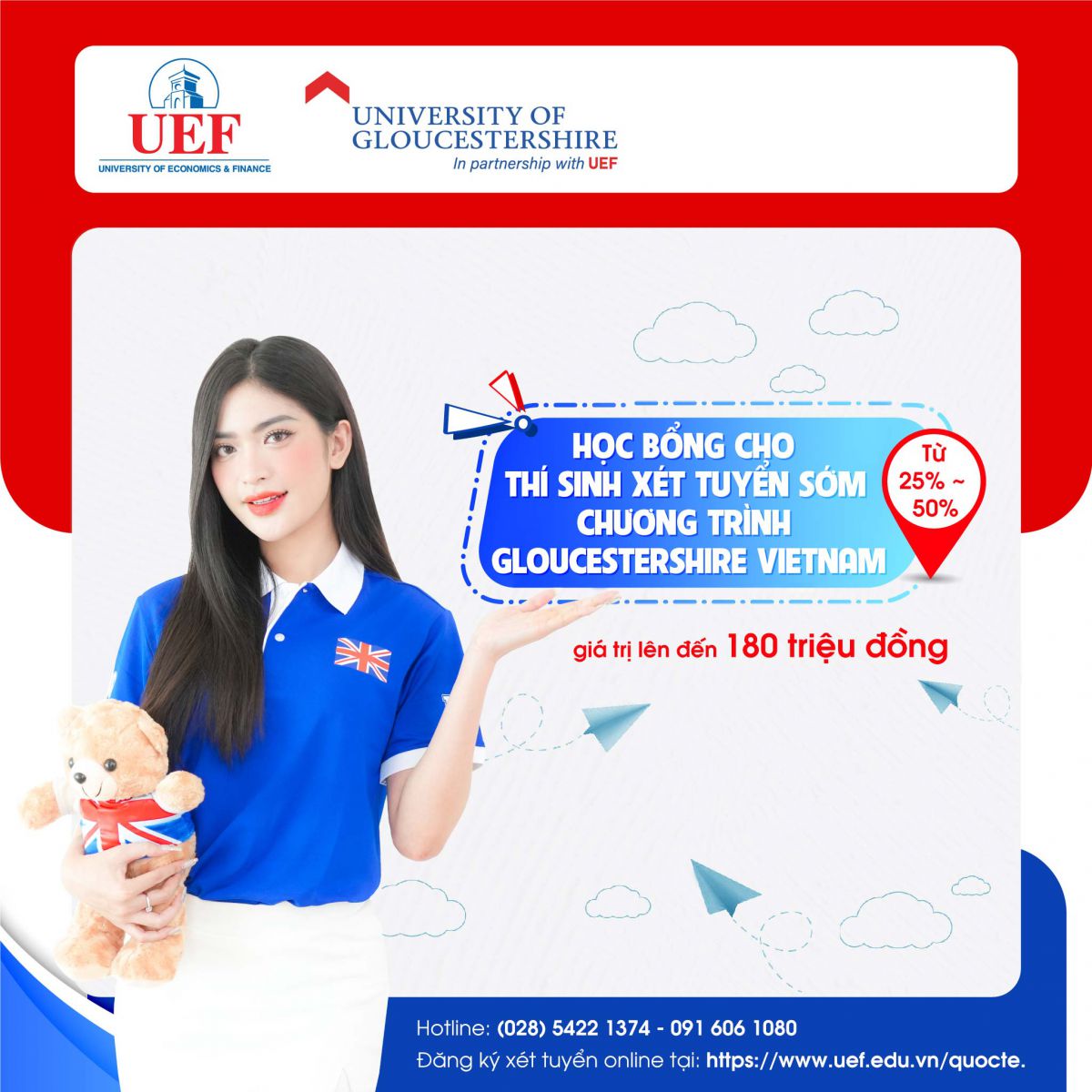 Học bổng cho thí sinh xét tuyển sớm chương trình Gloucestershire Vietnam - ảnh 1 Học bổng cho thí sinh xét tuyển sớm chương trình Gloucestershire Vietnam - ảnh 1