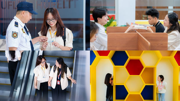 Sinh viên hào hứng trải nghiệm sự thay da đổi thịt của HUFLIT - ảnh 1 Sinh viên hào hứng trải nghiệm sự thay da đổi thịt của HUFLIT - ảnh 1