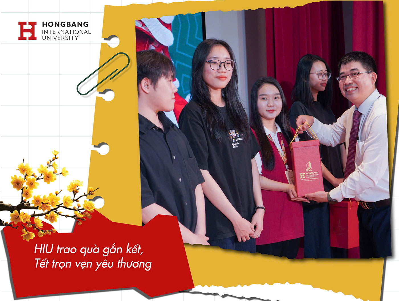 HIU trao 15.000 phần quà Tết cho sinh viên toàn trường dịp Tết Nguyên đán 2025 - ảnh 2 HIU trao 15.000 phần quà Tết cho sinh viên toàn trường dịp Tết Nguyên đán 2025 - ảnh 2