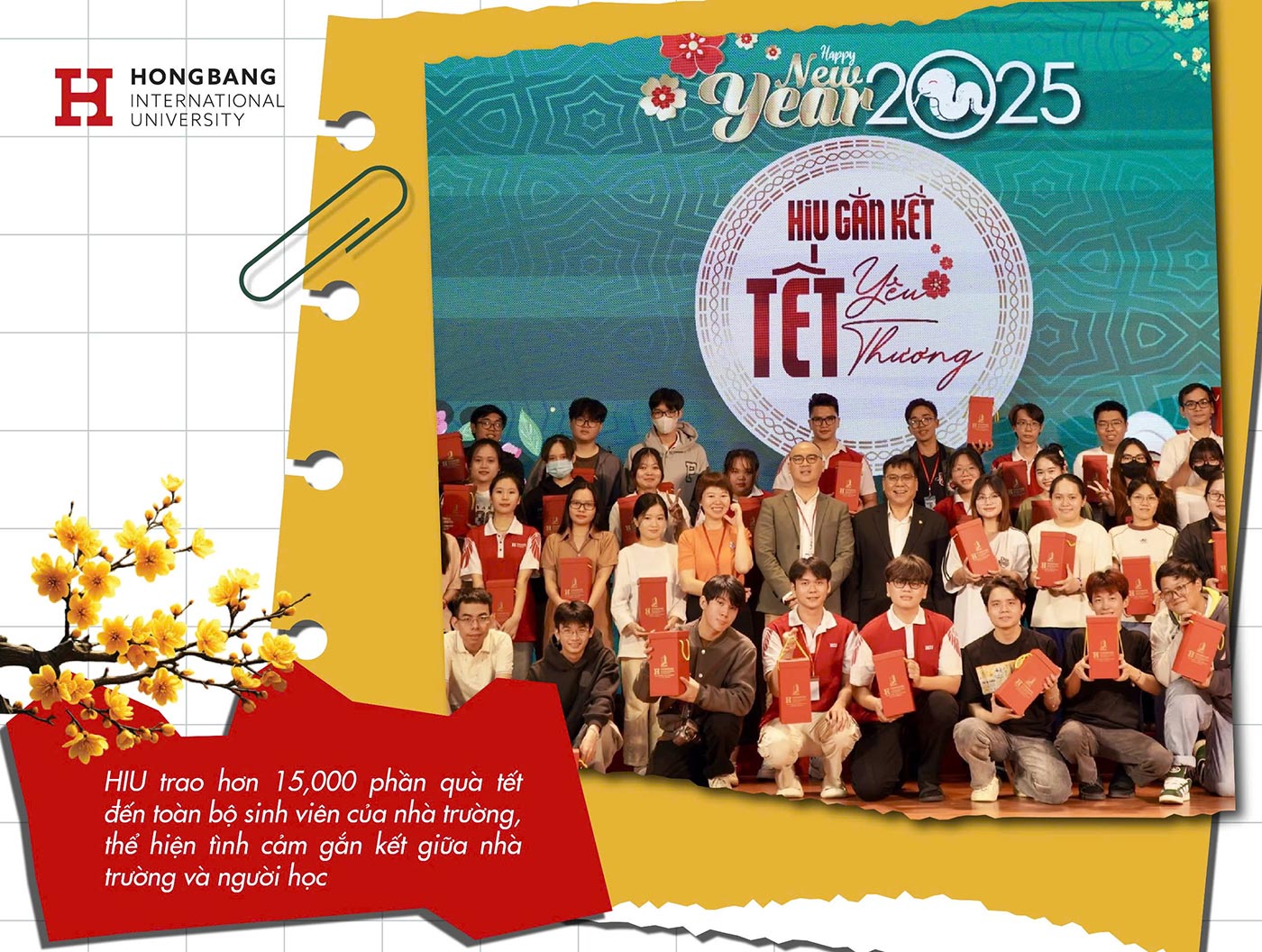 HIU trao 15.000 phần quà Tết cho sinh viên toàn trường dịp Tết Nguyên đán 2025 - ảnh 3 HIU trao 15.000 phần quà Tết cho sinh viên toàn trường dịp Tết Nguyên đán 2025 - ảnh 3