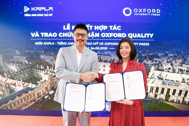 Oxford University Press Trao Chứng nhận Oxford Quality cho Kapla Oxford University Press Trao Chứng nhận Oxford Quality cho Kapla