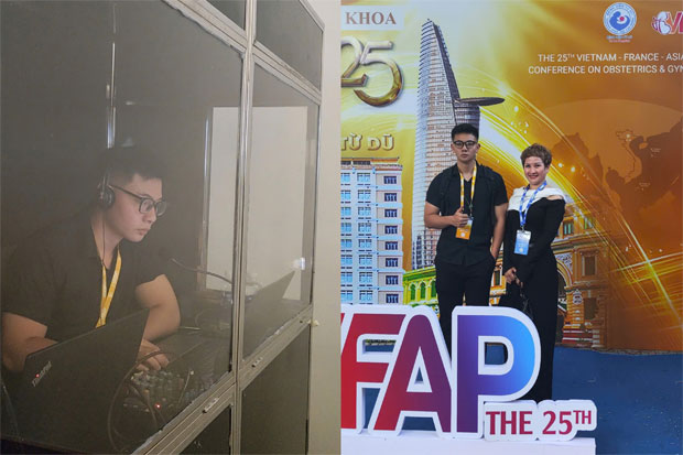 Học sinh Royal School tự tin dịch cabin của hội nghị quốc tế Học sinh Royal School tự tin dịch cabin của hội nghị quốc tế