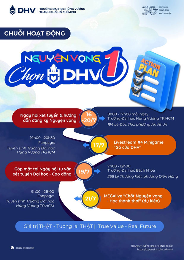 Trường ĐH Hùng Vương TP.HCM liên tục ′mở hội′, tiếp sức 2k7 chọn ngành - chọn trường Trường ĐH Hùng Vương TP.HCM liên tục ′mở hội′, tiếp sức 2k7 chọn ngành - chọn trường