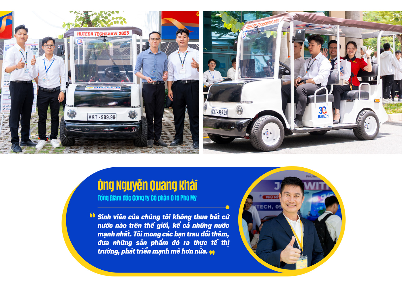Xe điện tự lái - tâm điểm chú ý tại HUTECH TECHSHOW 2025 - Ảnh 5 Xe điện tự lái - tâm điểm chú ý tại HUTECH TECHSHOW 2025 - Ảnh 5
